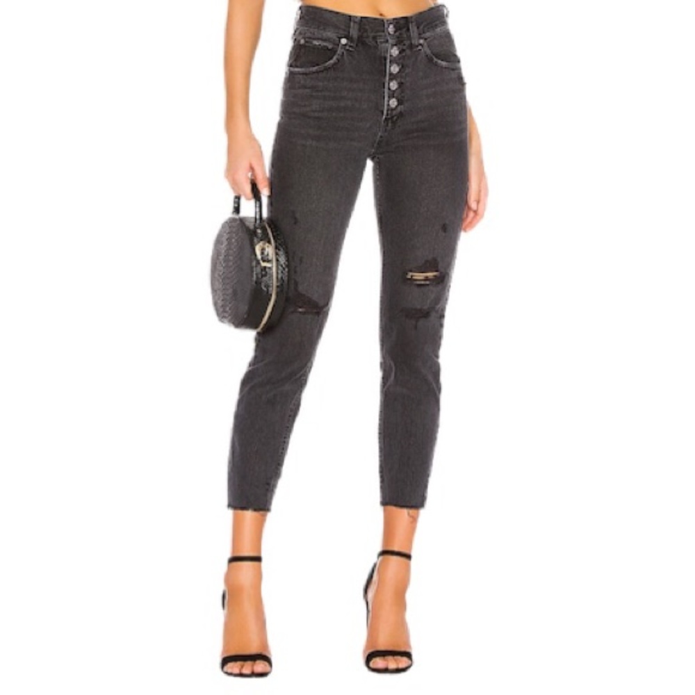 Free People Blossom Rigid Jean in Black